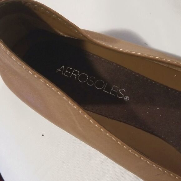 AEROSOLES TAN BALLET FLATS SZ 10 WIDE - Picture 6 of 7